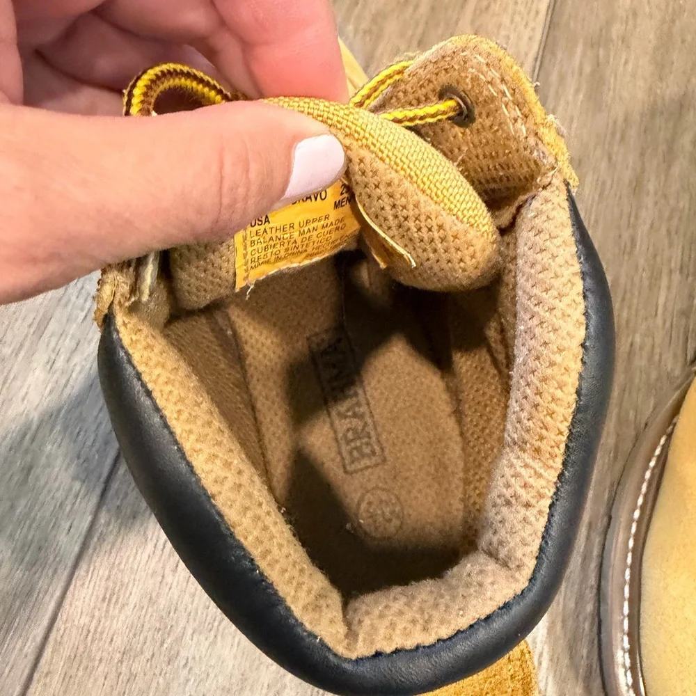 Brahma Men's Work-Style Suede Boots in Wheat Size 10.5